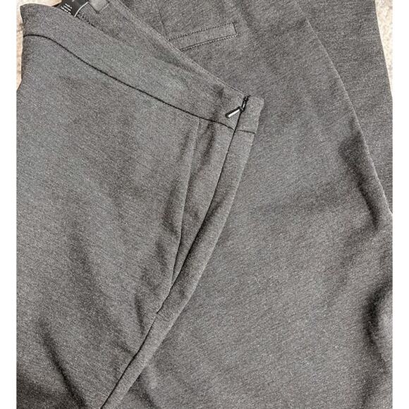 Halogen Stretch Flat Front Side Zip Crop Pants Sz Large in Charcoal Heather NWT - Picture 4 of 8